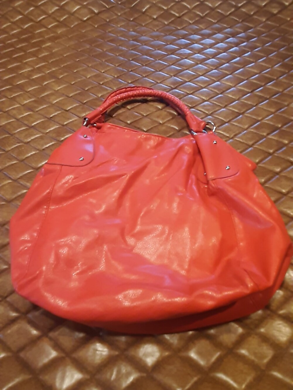 Orange Vegan Leather Tote Handbag - Stylish Everyday Carry